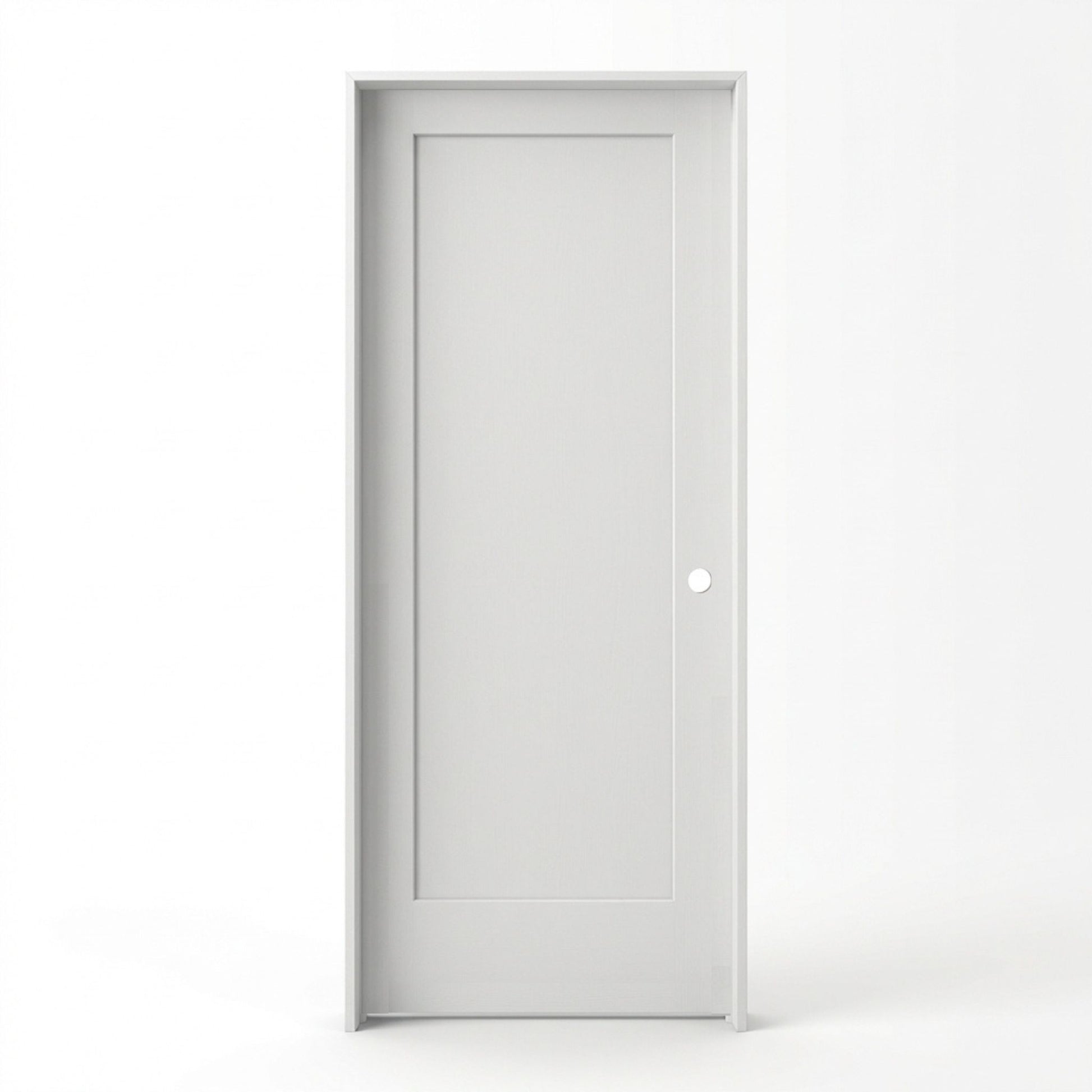 1 Panel shaker primed interior door, solid core