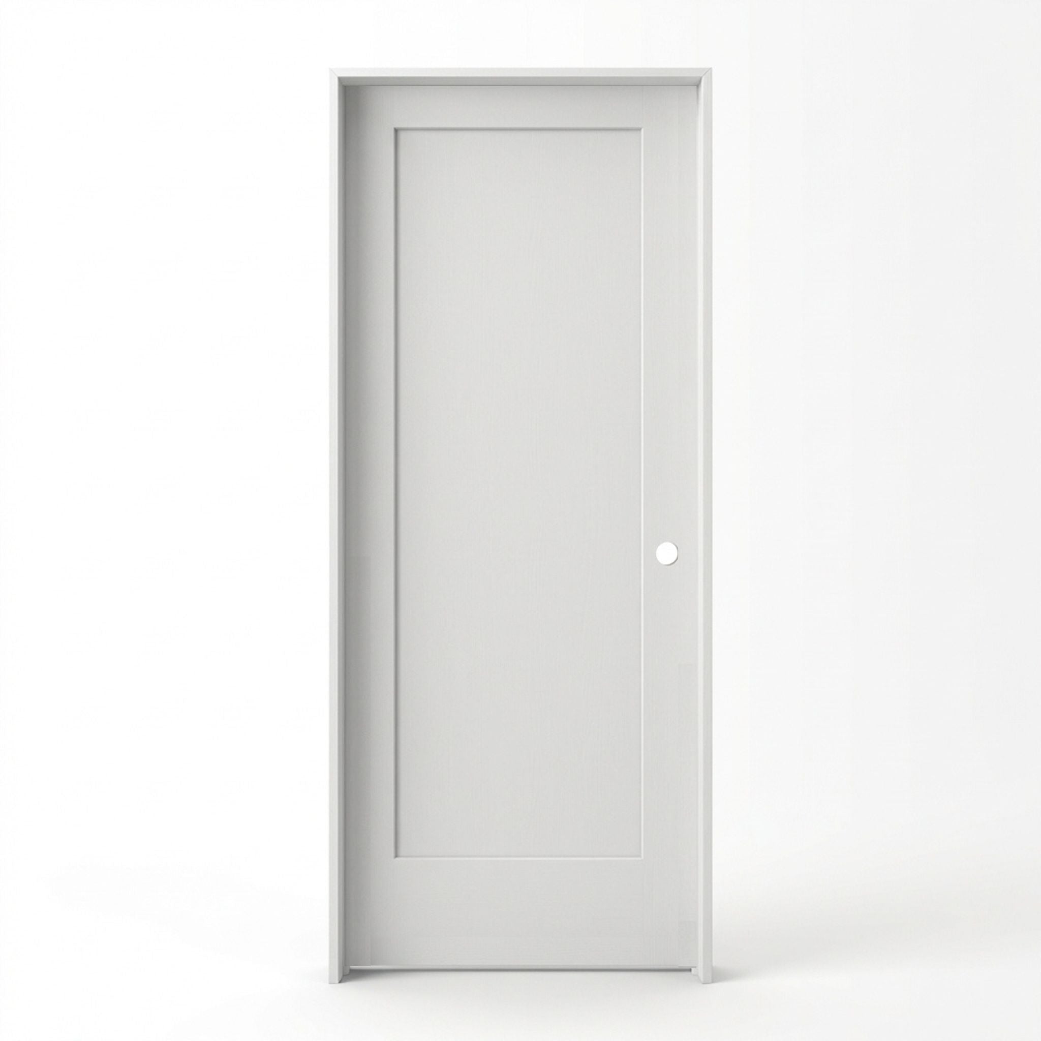 1 Panel shaker primed interior door, solid core