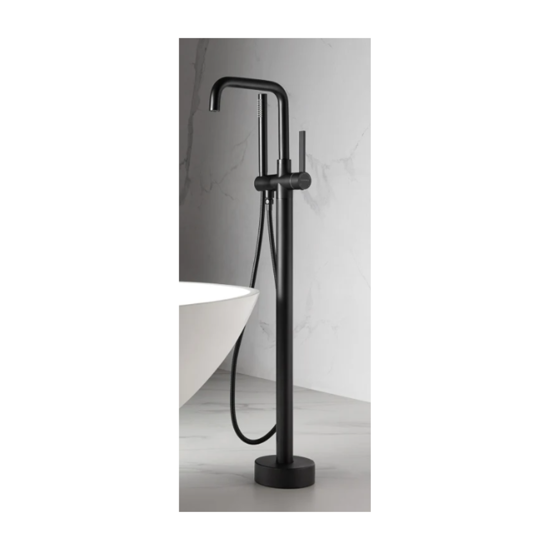 Drift Freestanding Tub Filler; Matte Black