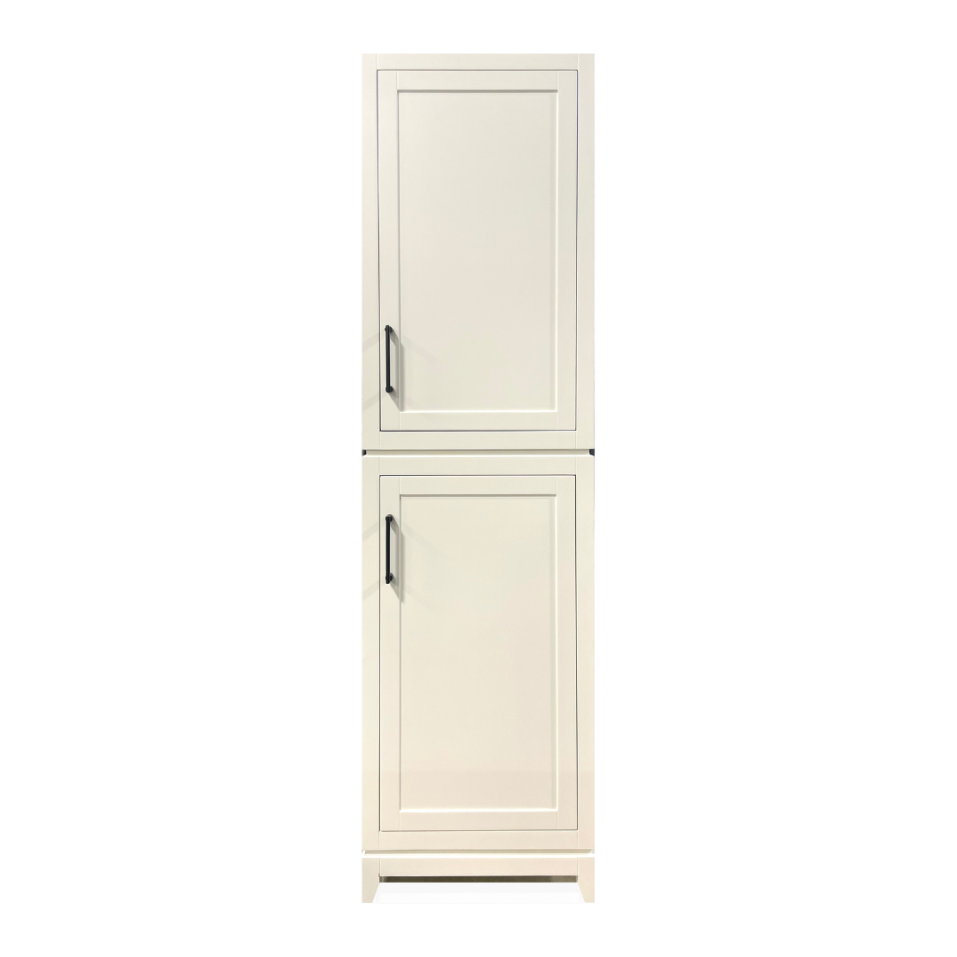 Rue Vanity; White Dove w/ BK Hardware; Linen Cabinet