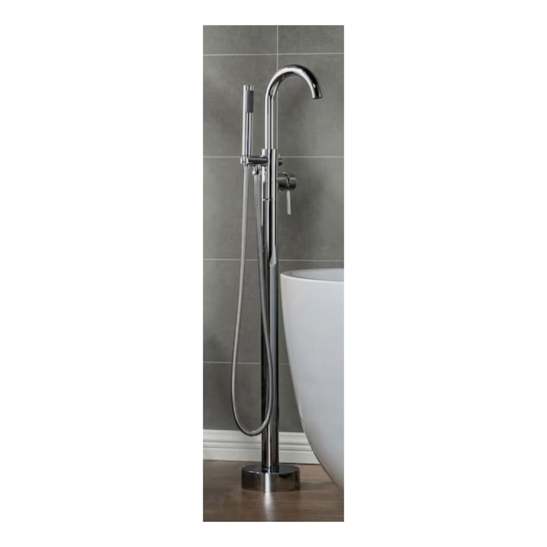 Rush Freestanding Tub Filler; Chrome