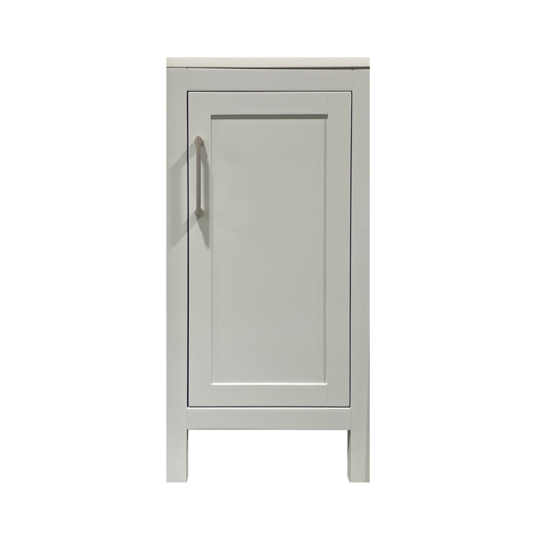 Rue Vanity; Stonington Grey w/ SN Hardware; Side Cabinet