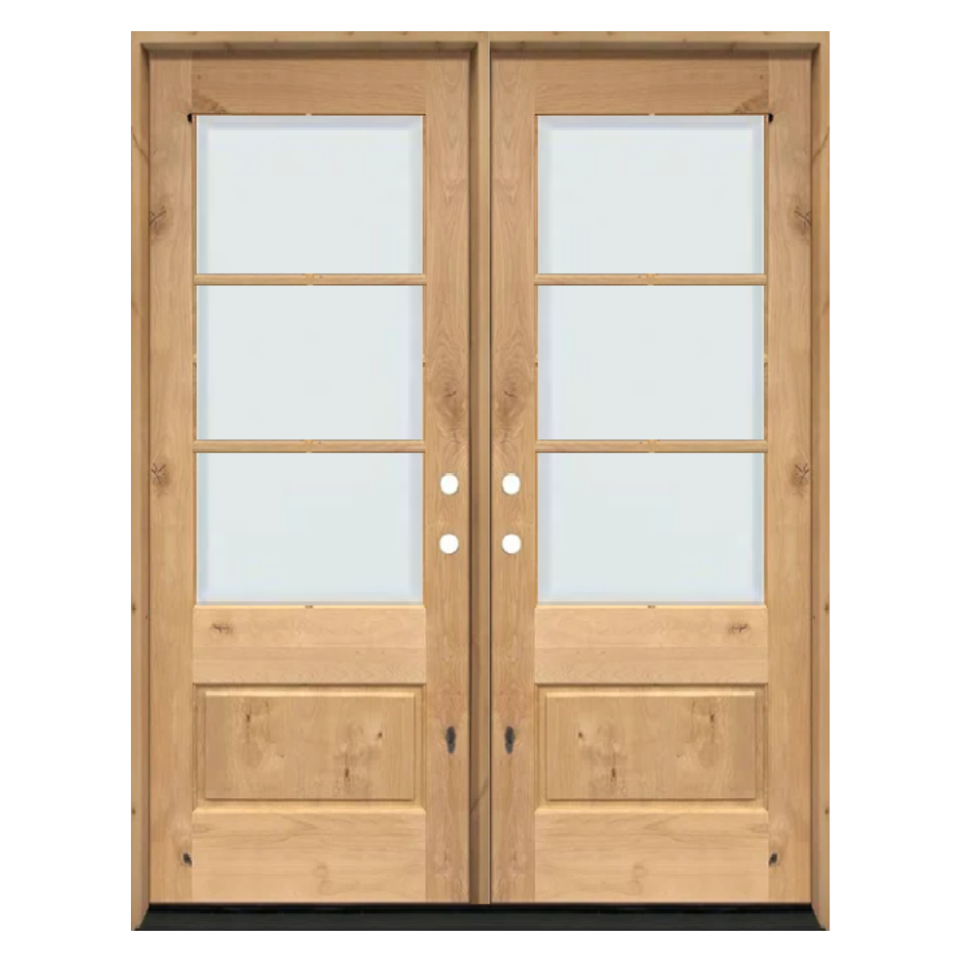3 Lite Knotty Alder Exterior