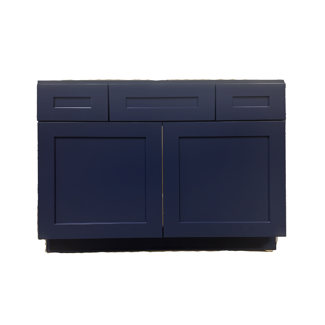 Royal Thielsen Vanity; Sapphire Blue; 36 in. Top Drawers