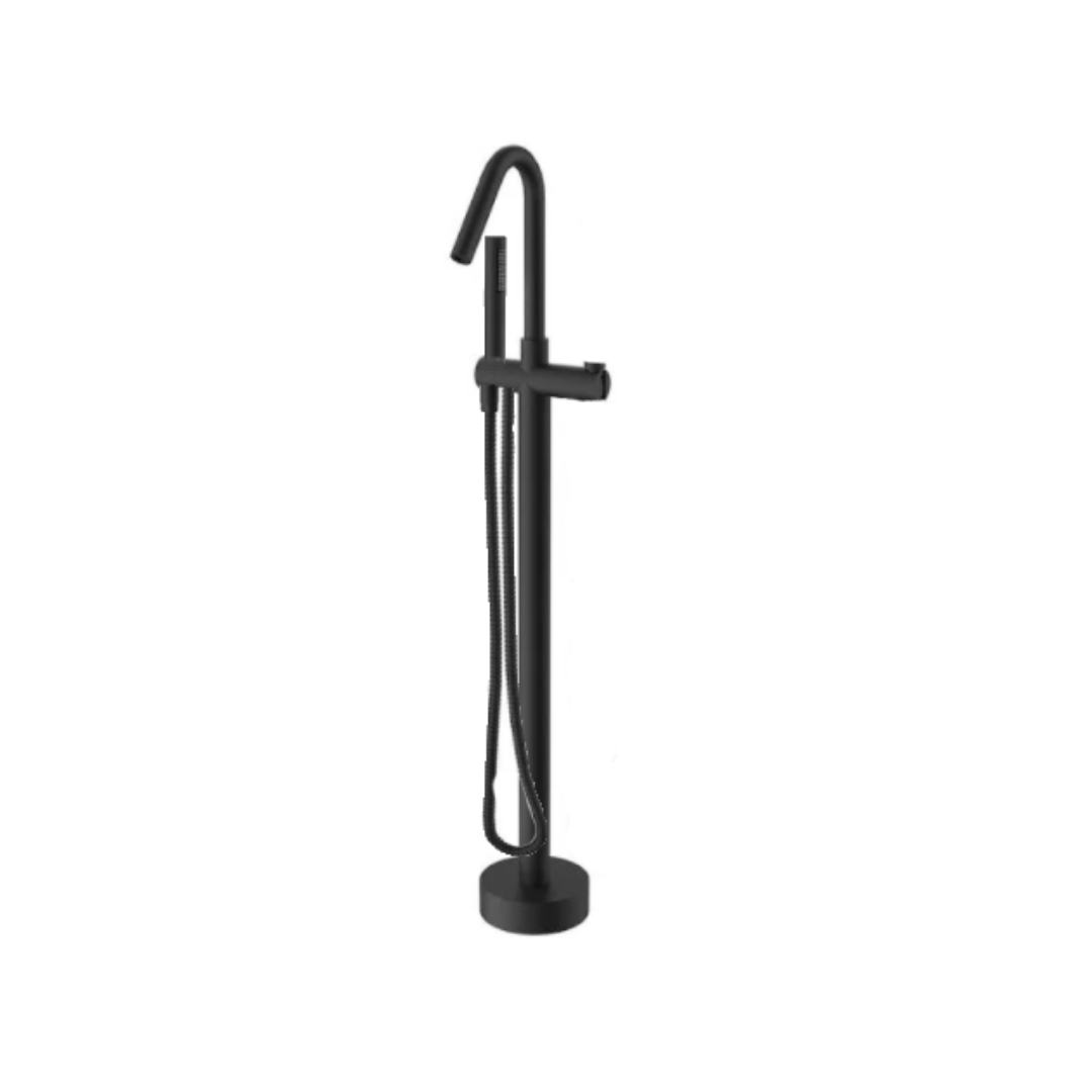 Flux Freestanding Tub Filler; Black