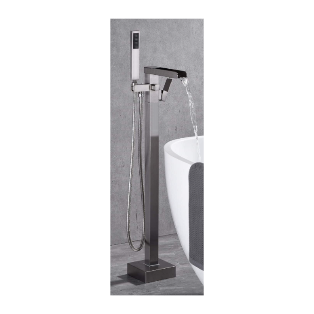 Wave Freestanding Tub Filler; Chrome