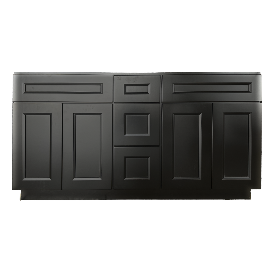 Royal Atlanta Vanity; Black Onyx; 60 in. DB