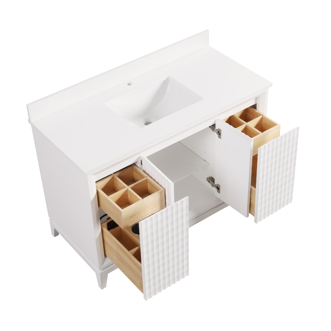 Mila Vanity; White; 48 in.