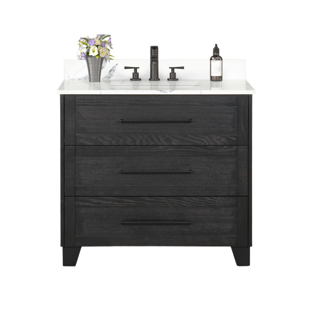 Sophia Vanity; Raven Oak; 36 in.
