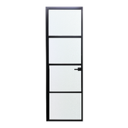 Alexues Interior Aluminum 4 Lite Single Door with Clear Glass