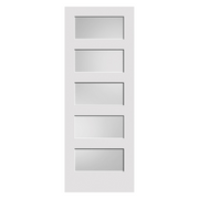5 Lite Frosted Primed Interior Door Slab