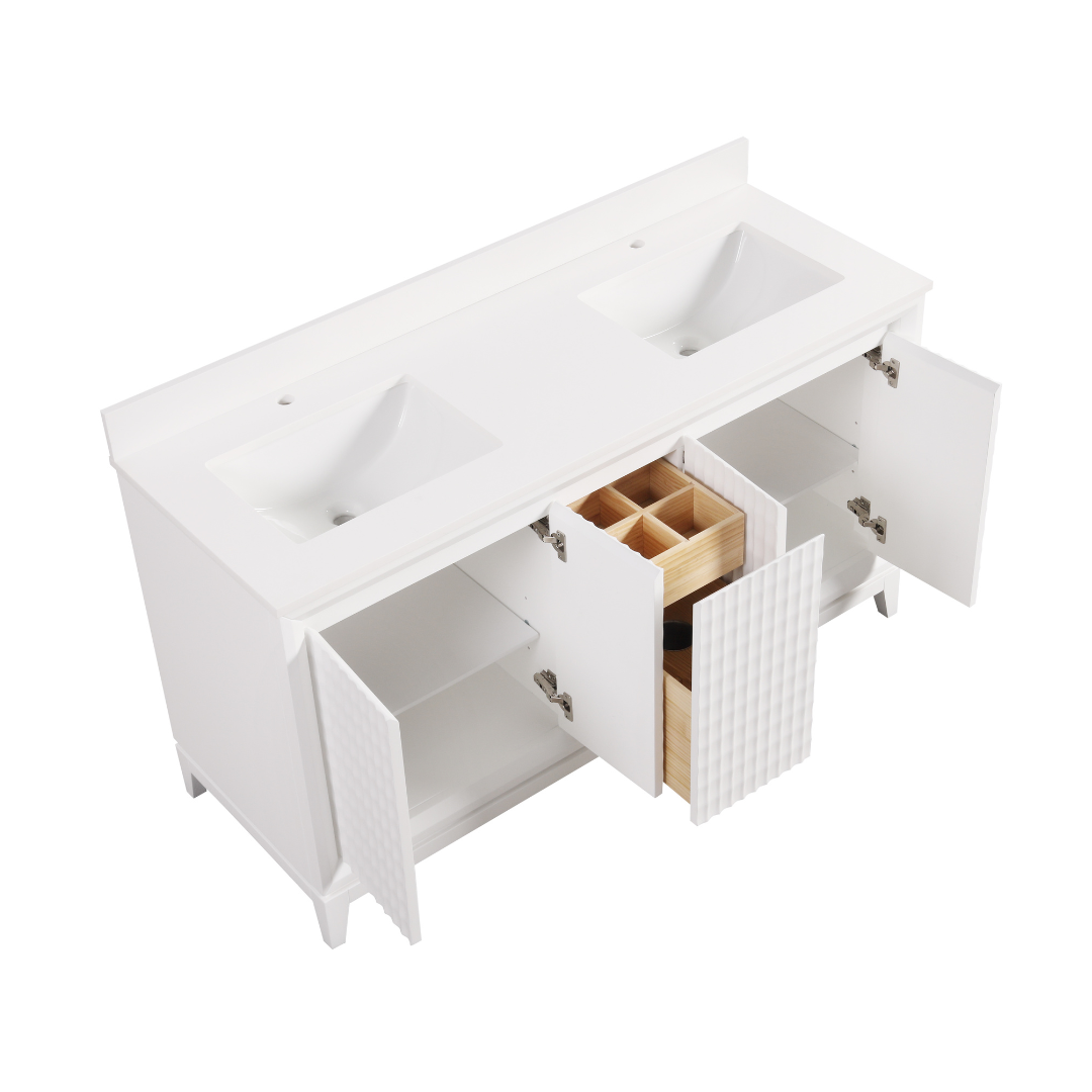 Mila Vanity; White; 60 in. SB