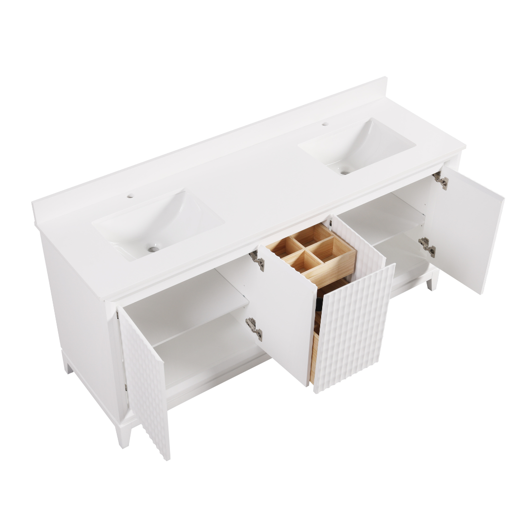 Mila Vanity; White; 72 in.