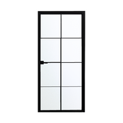 Alexues Interior Aluminum 8 Lite Single Door with Clear Glass