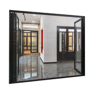 aluminum folding door with retractable screen extended black frame