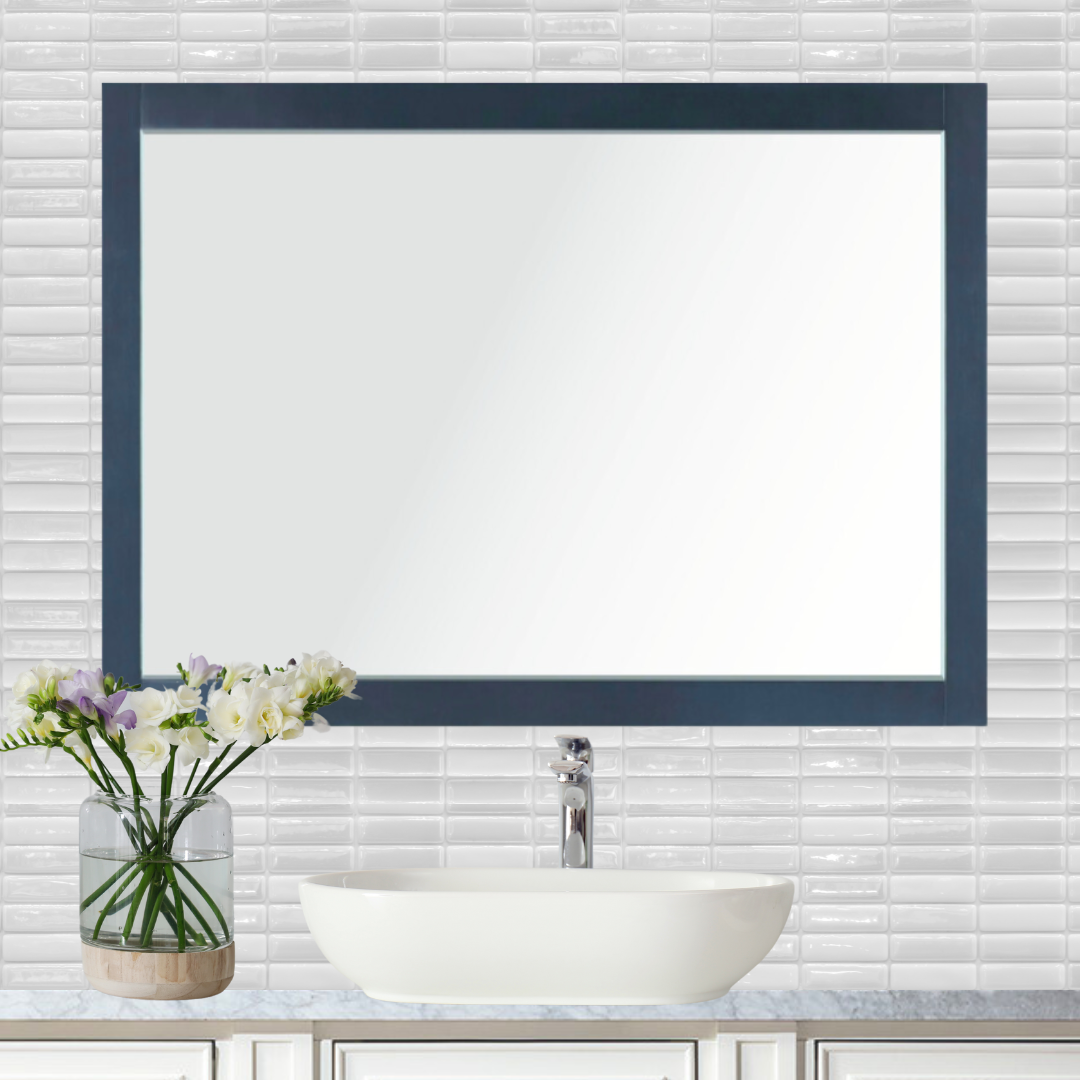 Bonnie Vanity Mirror, 38 in. x 32 in. ; Blue Color