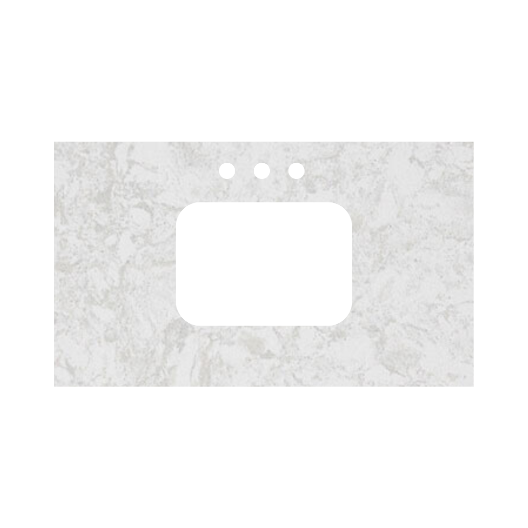 Calcutta Ash Quartz Vanity Top; 37 in.