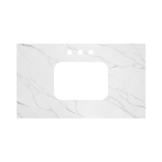 Calcutta Moonstone Quartz Vanity Top; 25 in.