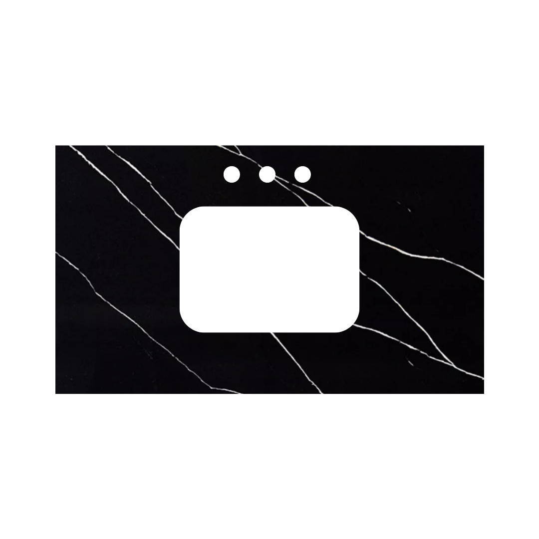 Calcutta Onyx Quartz Vanity Top; 31 in.