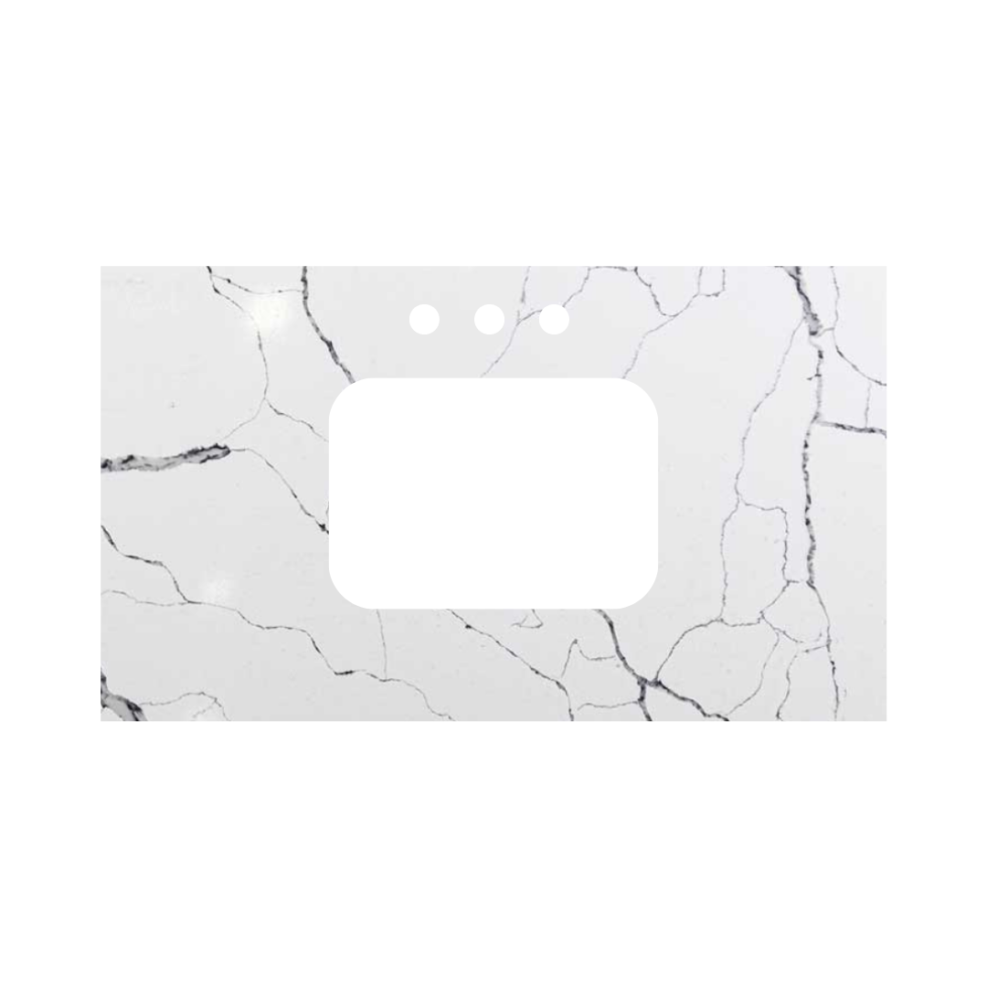 Calcutta Slate Quartz Vanity Top; 31 in.