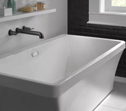 Delta Everly 67 in. x 36 in Soaking Bathtub with Center Drain in White