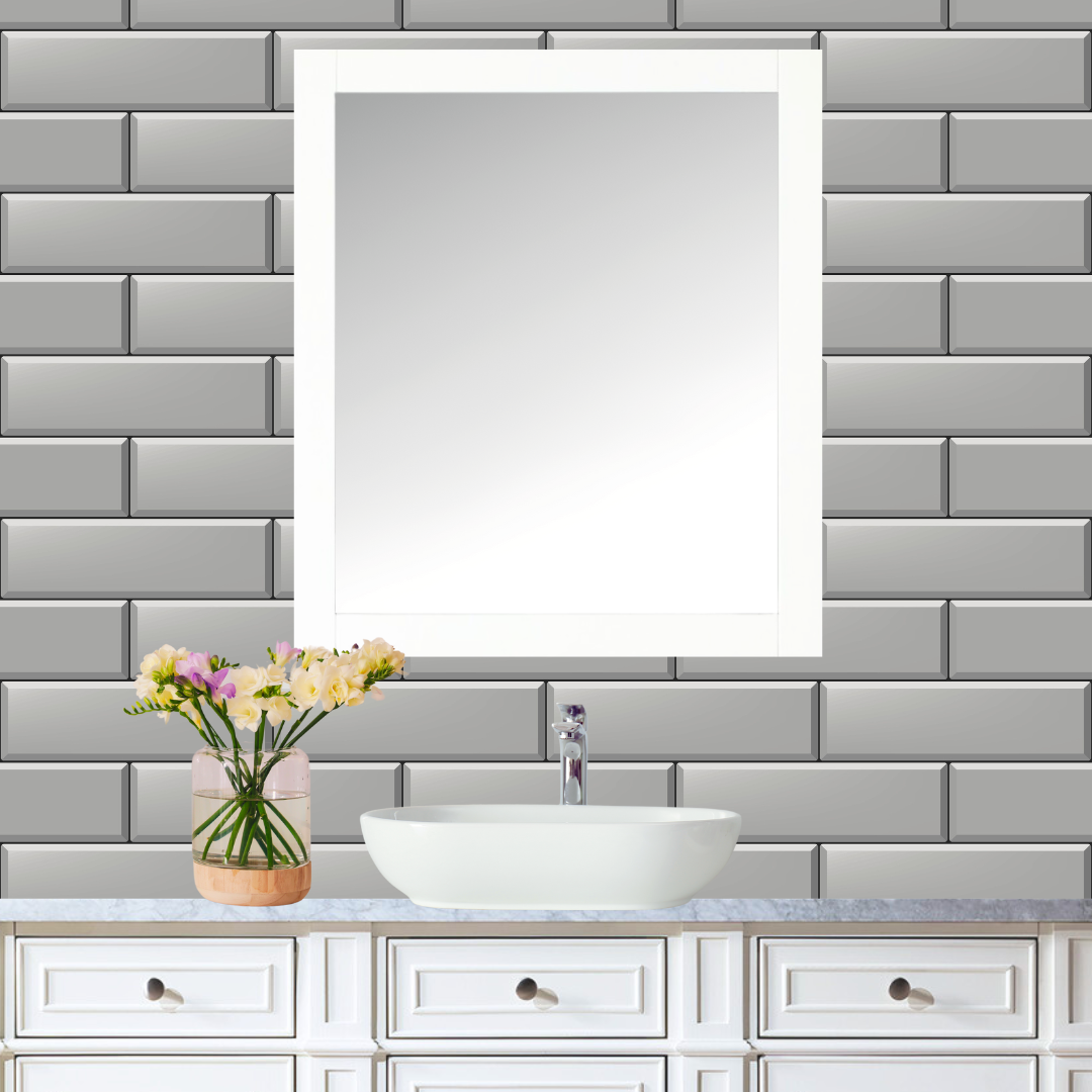 Essie Vanity Mirror; White Oak; 32 in. x 32 in.