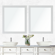 Julie Vanity Mirror Set, 28" x 32" - 2 Pack; Gray Color