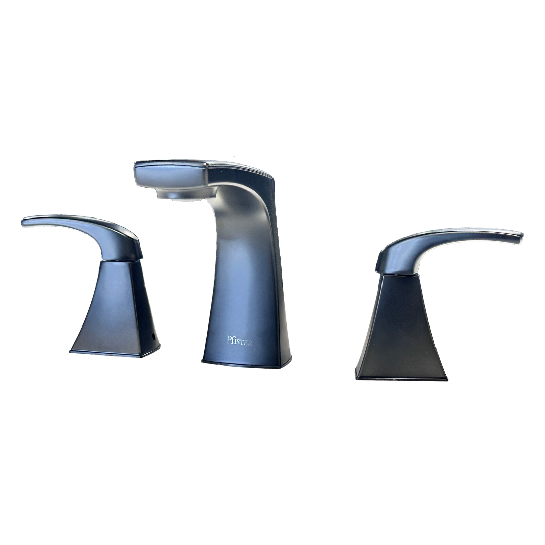 Karci Bathroom Faucet, Matte Black, 8" Spread