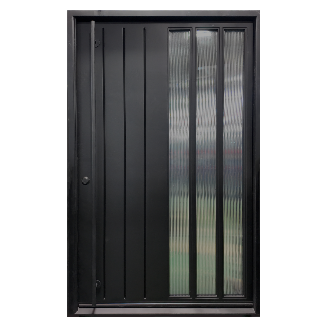 Lido Pivot Iron Door; Right Hand Swing; 60.5 in. x 93.25 in.