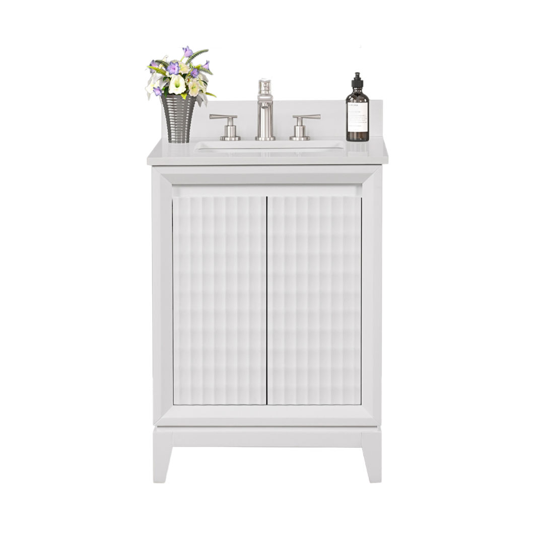 Mila Vanity; White; 24 in.