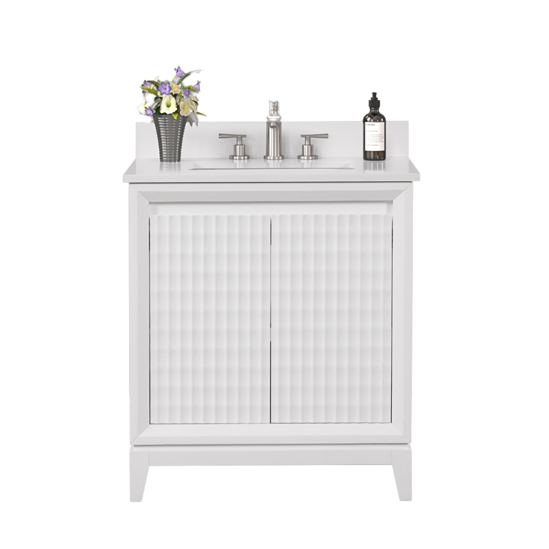 Mila Vanity; White; 30 in.