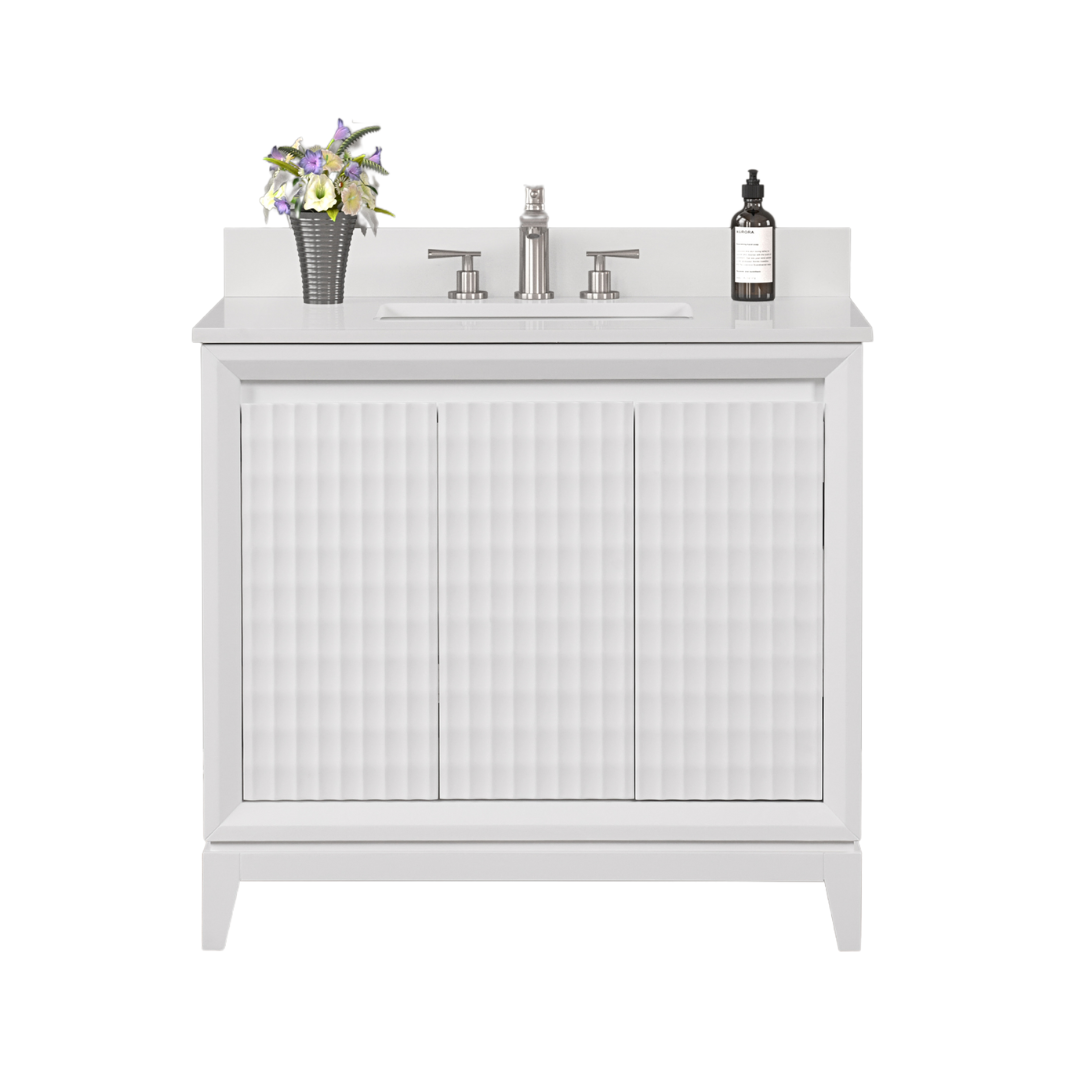 Mila Vanity; White; 36 in.
