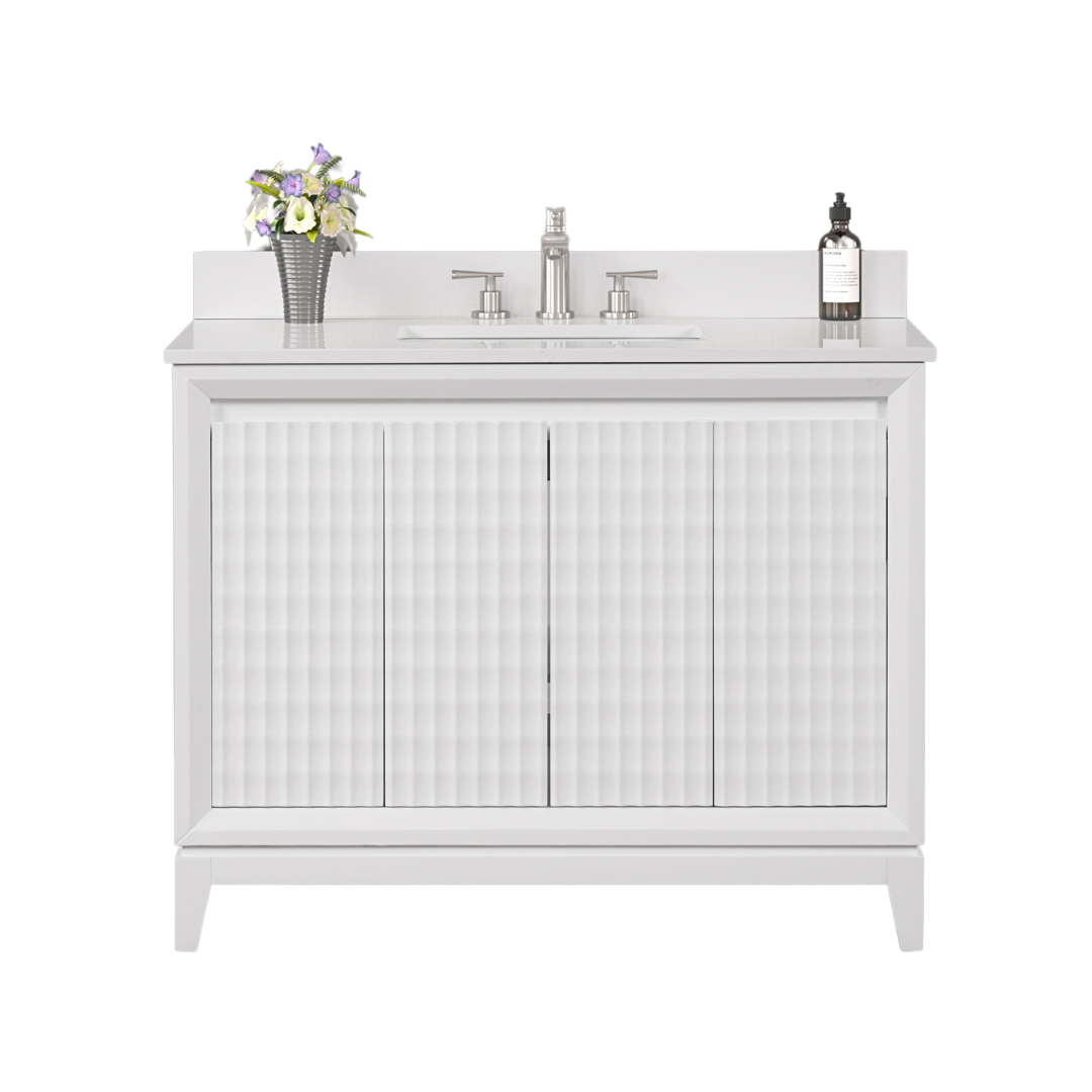 Mila Vanity; White; 42 in.