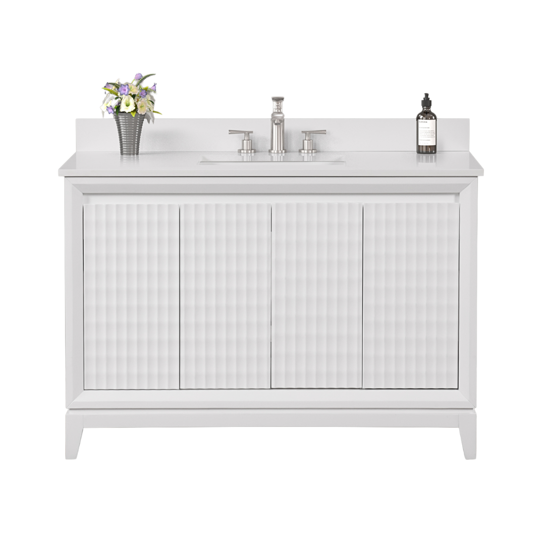 Mila Vanity; White; 48 in.
