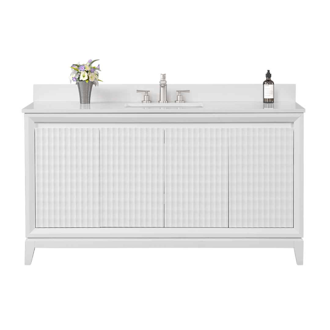 Mila Vanity; White; 60 in. SB