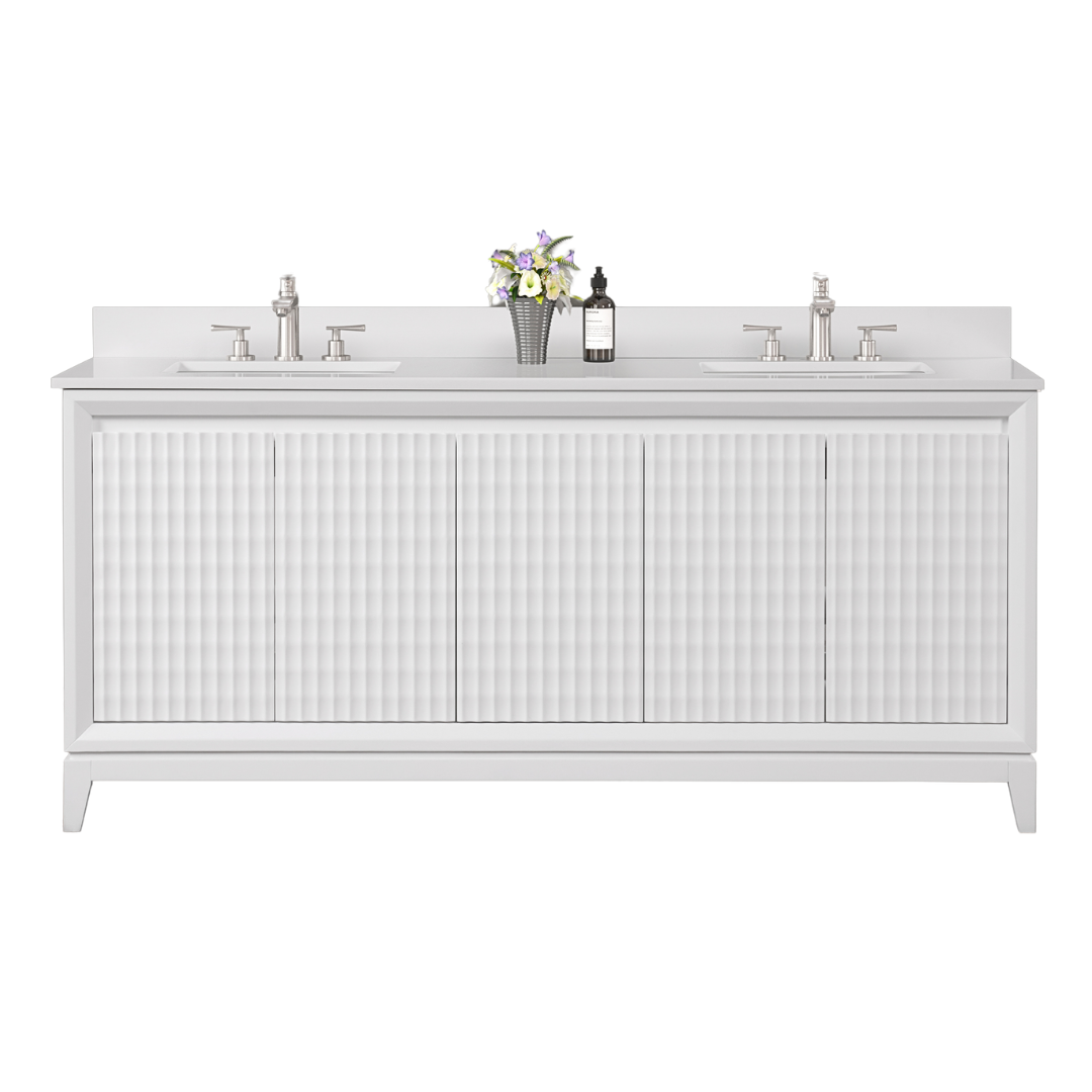 Mila Vanity; White; 72 in.