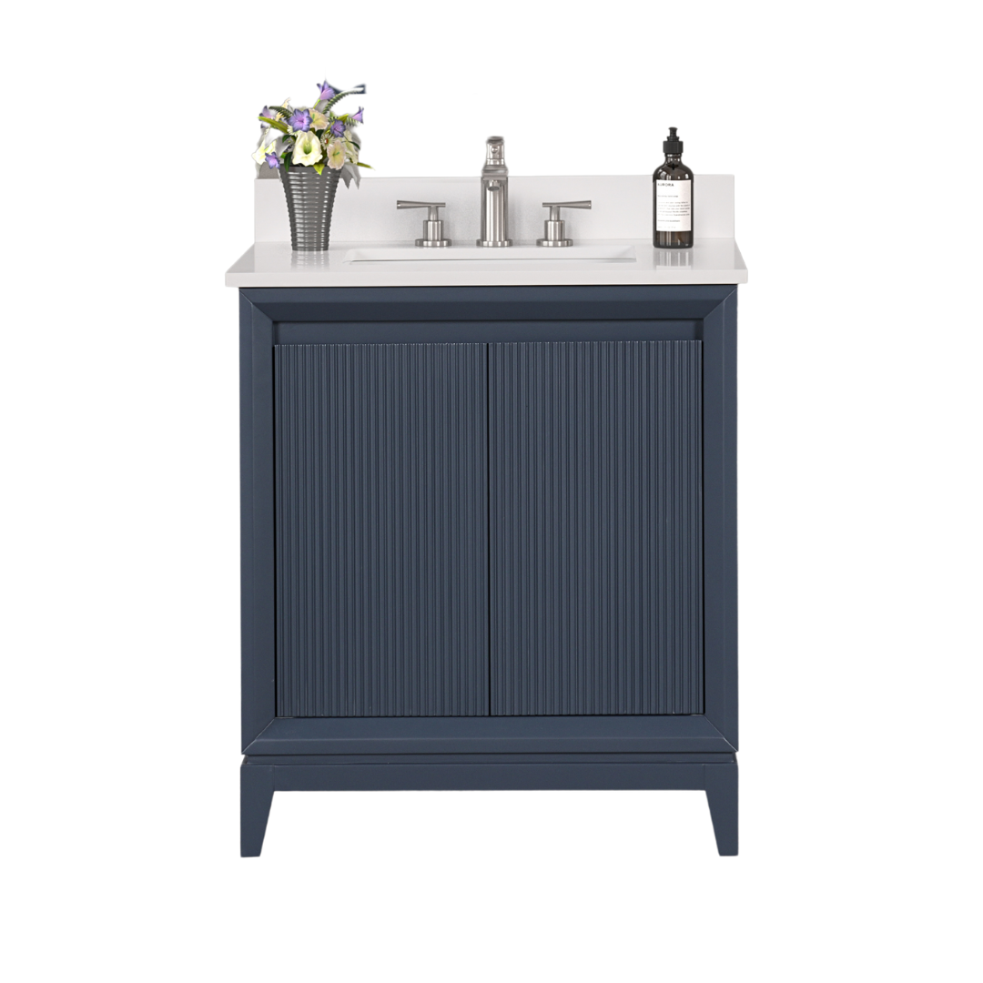 Nova Vanity; Navy Blue; 30 in.