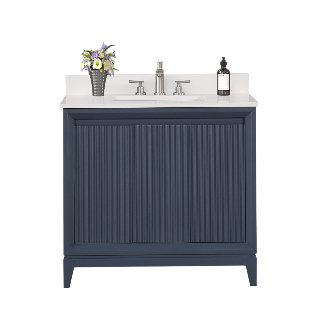 Nova Vanity; Navy Blue; 36 in.