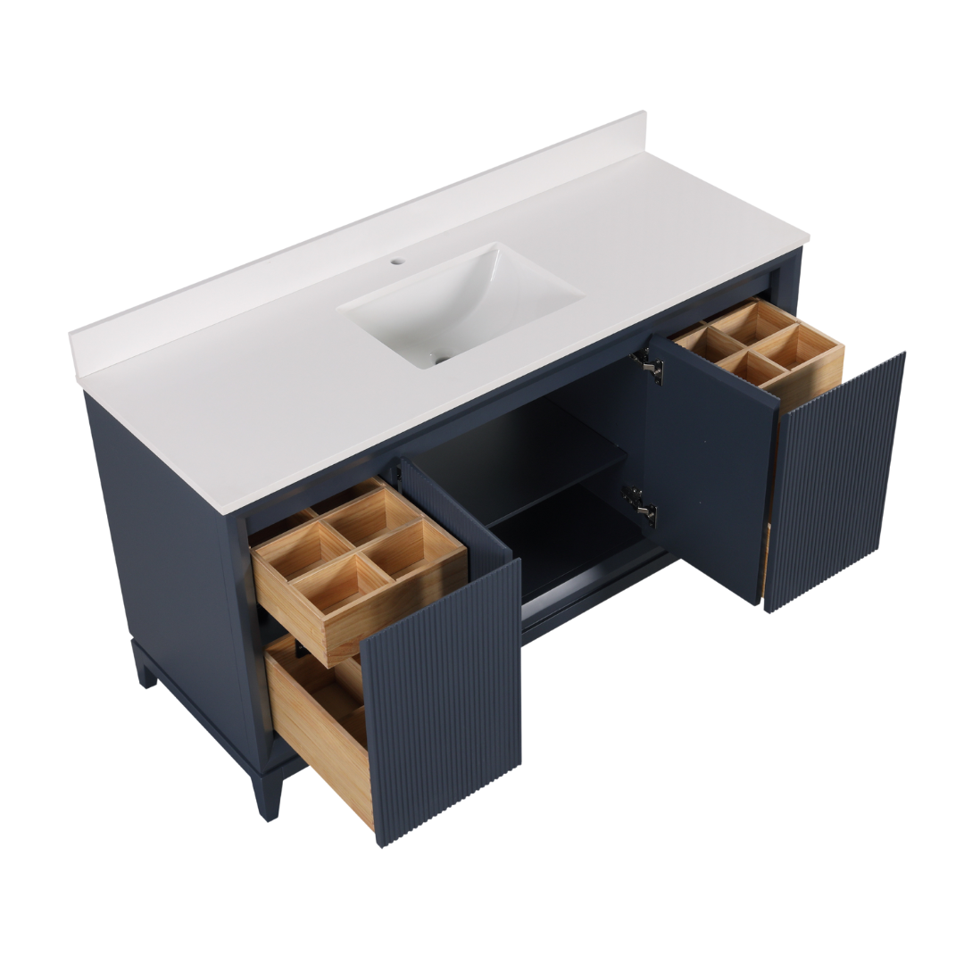 Nova Vanity; Navy Blue; 60 in. SB