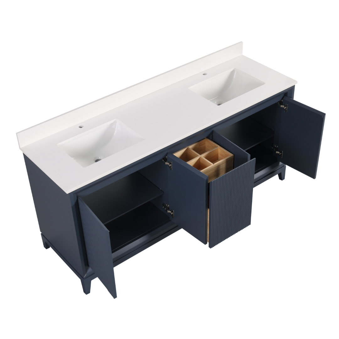 Nova Vanity; Navy Blue; 72in. DB