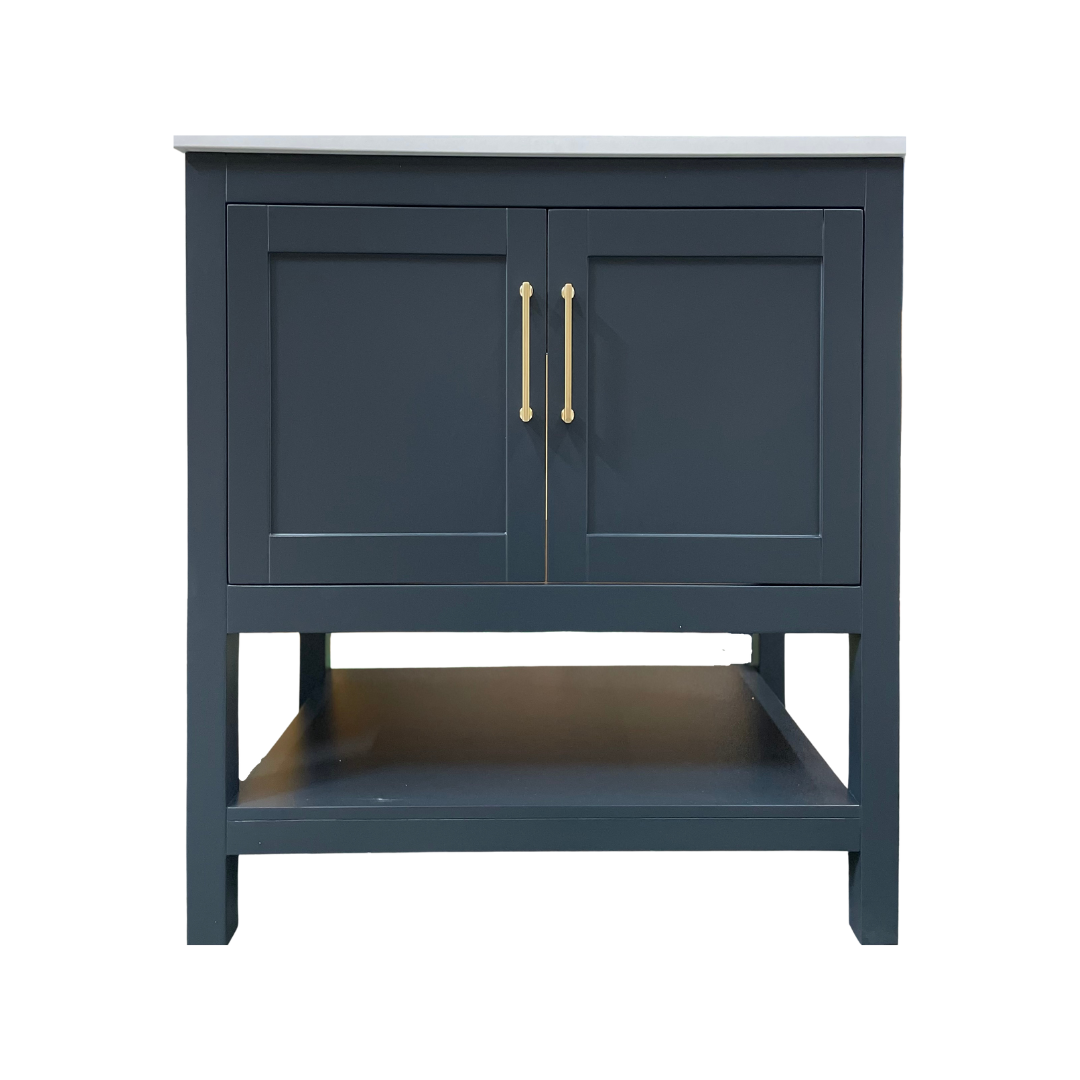 Rue Vanity; After Midnight with Gold Hardware; 30 in.