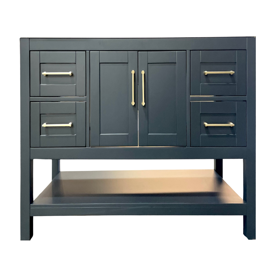 Rue Vanity; After Midnight with Gold Hardware; 42 in.