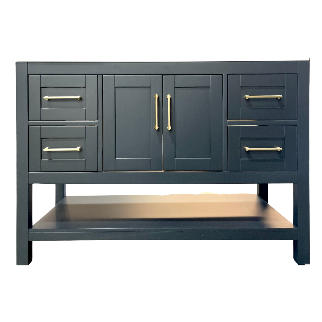 Rue Vanity; After Midnight with Gold Hardware; 48 in.
