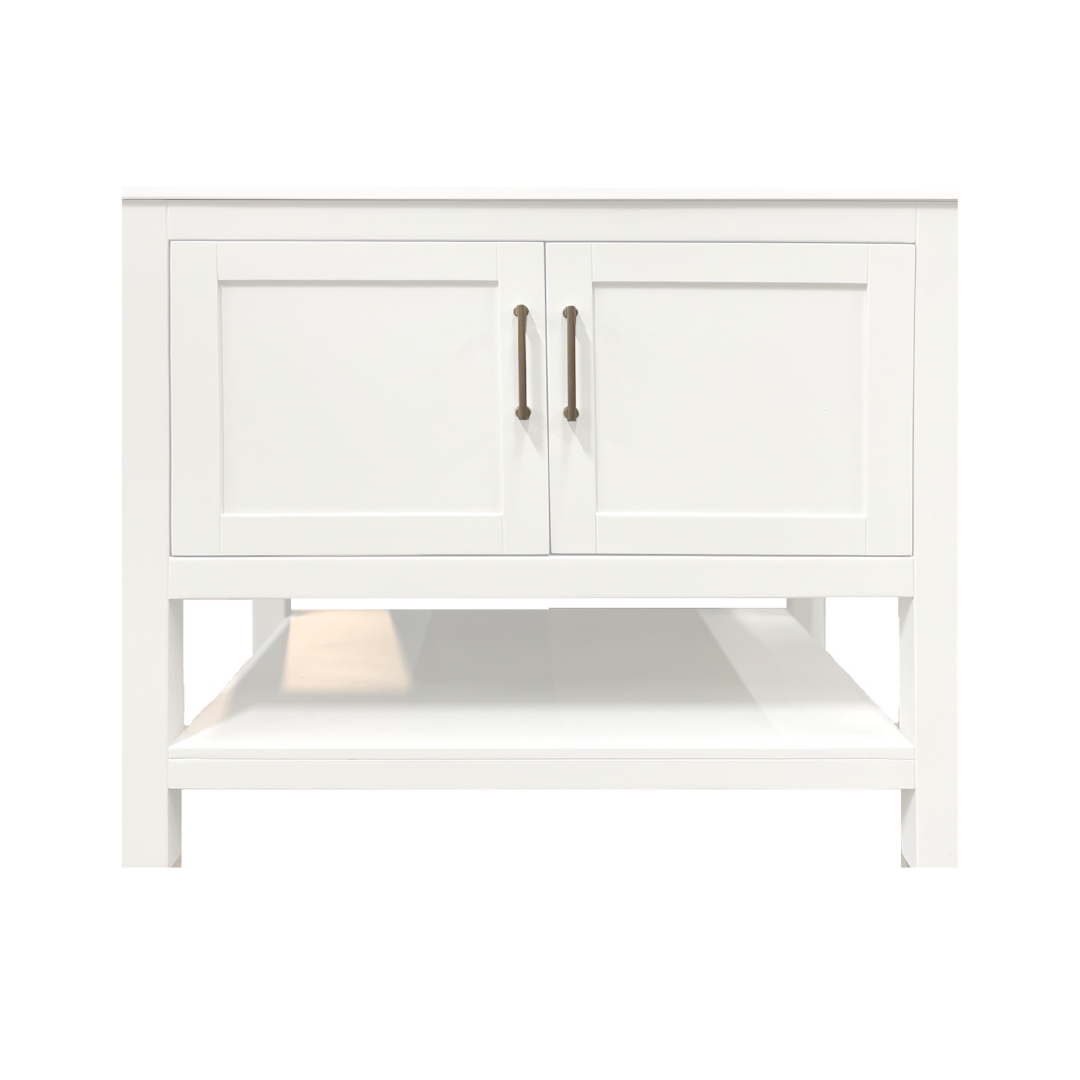 Rue Vanity; White Dove with Gold Hardware; 36 in.