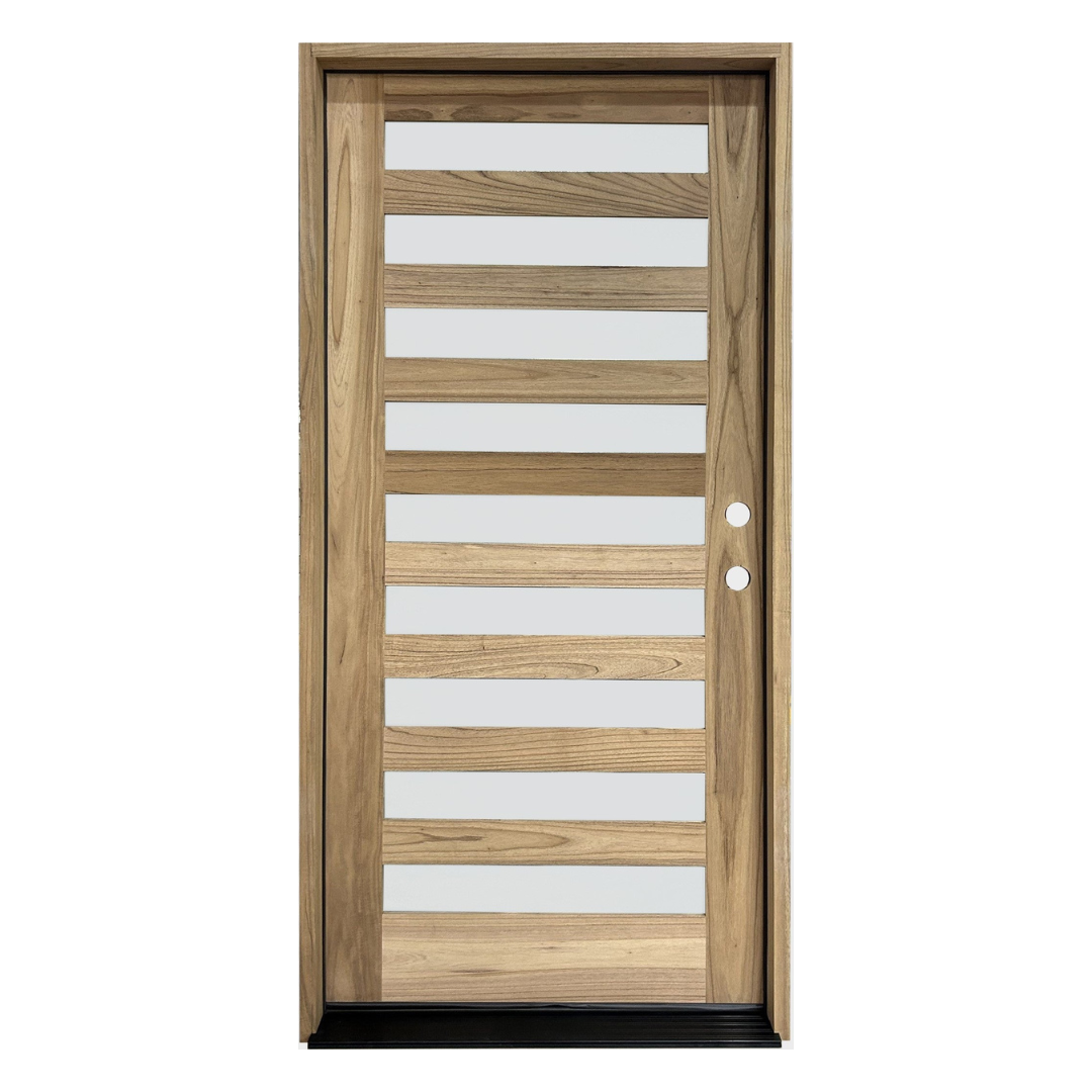WeatherCraft Torrefied Mahogany 9 Lite Single Entry Door