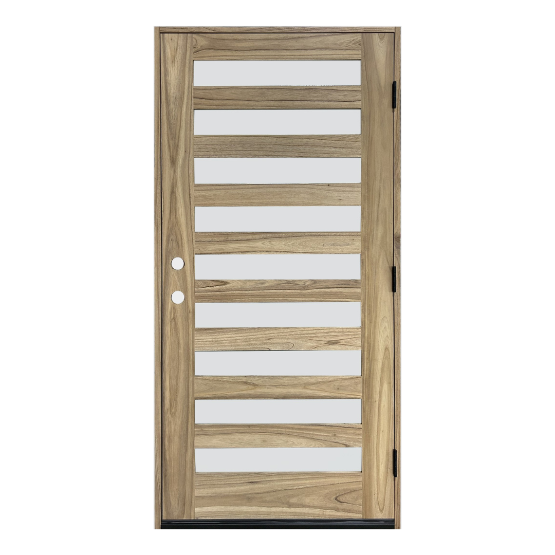 WeatherCraft Torrefied Mahogany 9 Lite Single Entry Door