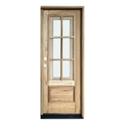 WeatherCraft Torrefied Mahogany St. Simons Single Entry Door with Clear Glass