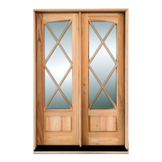 Savannah Mahogany, Sq Top; Clear Flat Glass; Right Hand Swing; 60.5 in. x 81.5 in.