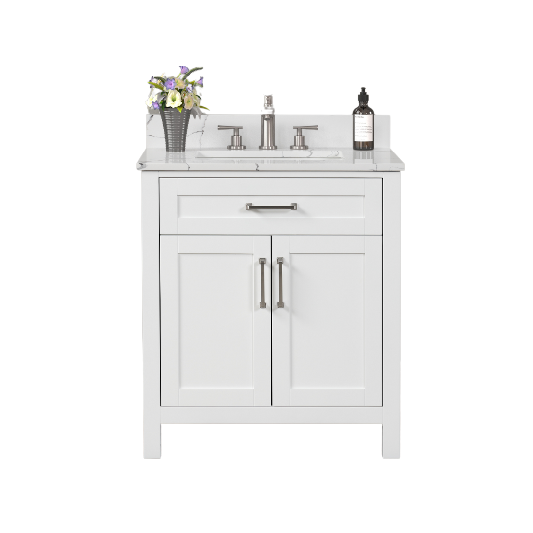 Naomi Vanity; White; 30 in.