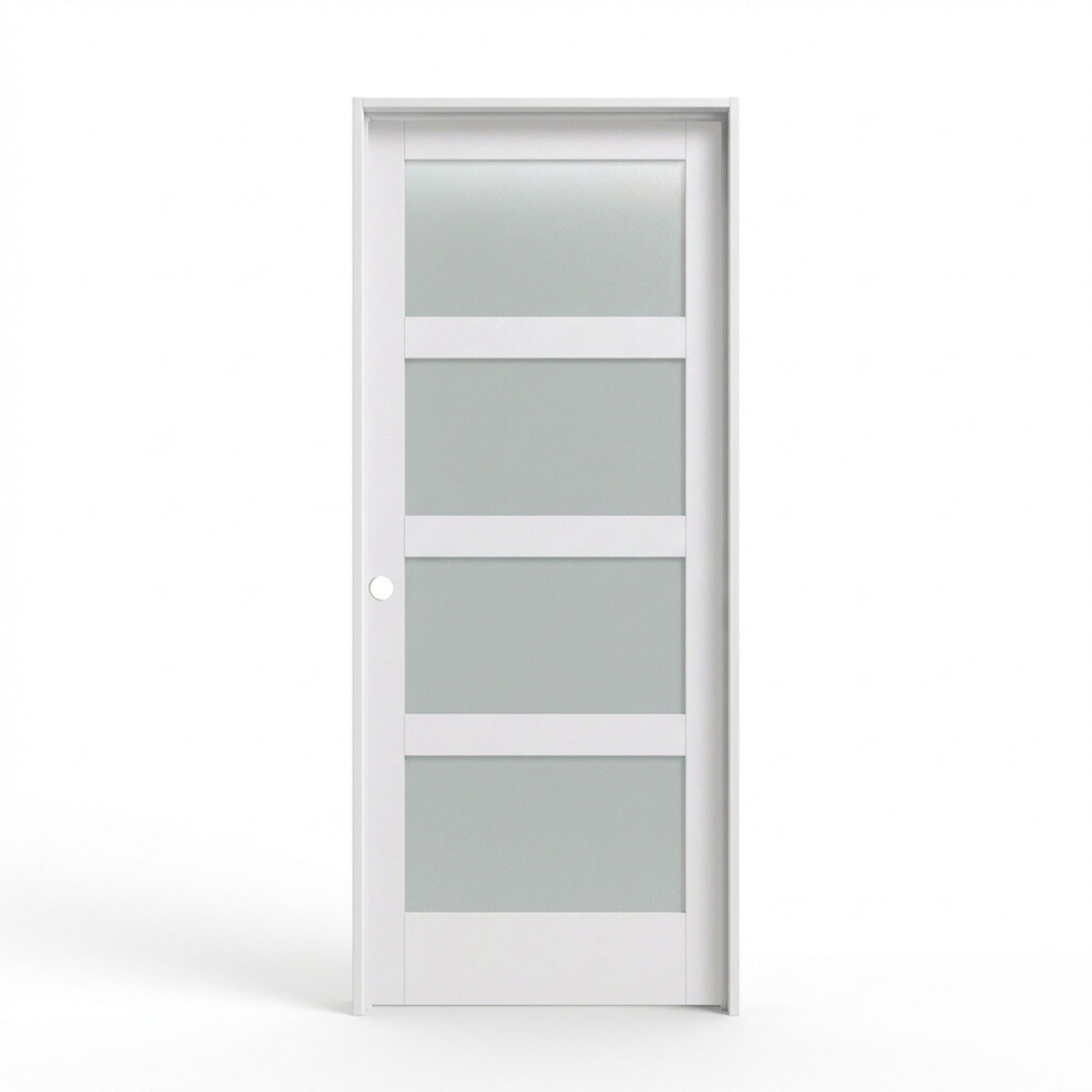 white 4 Lite Frosted Primed Prehung Interior Door